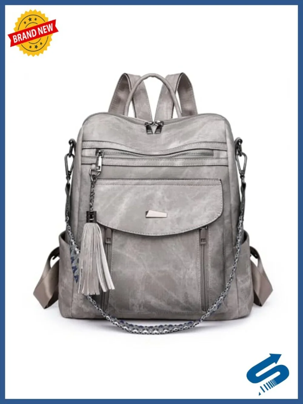 Faux Leather Backpack Purse for Women | Convertible Shoulder Bag